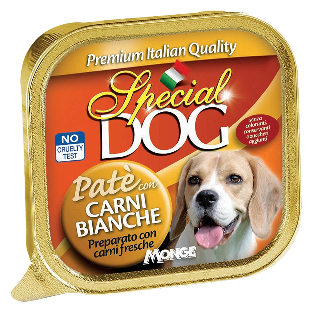 Alimento per Cani Carni Monge Pate Special Dog Bianche 24 Pezzi 150 gr