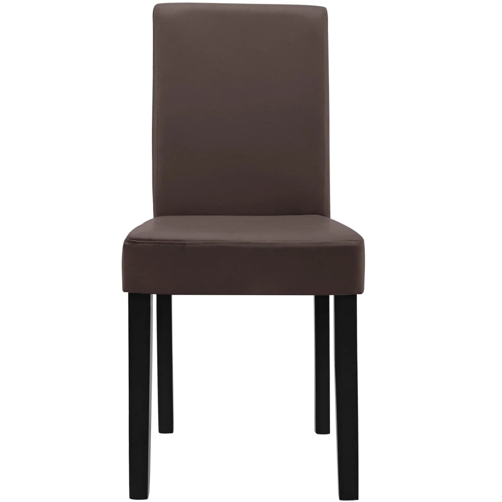 Tavolo da pranzo con 6 sedie marroni 140 x 90 cm marrone 03_0004023