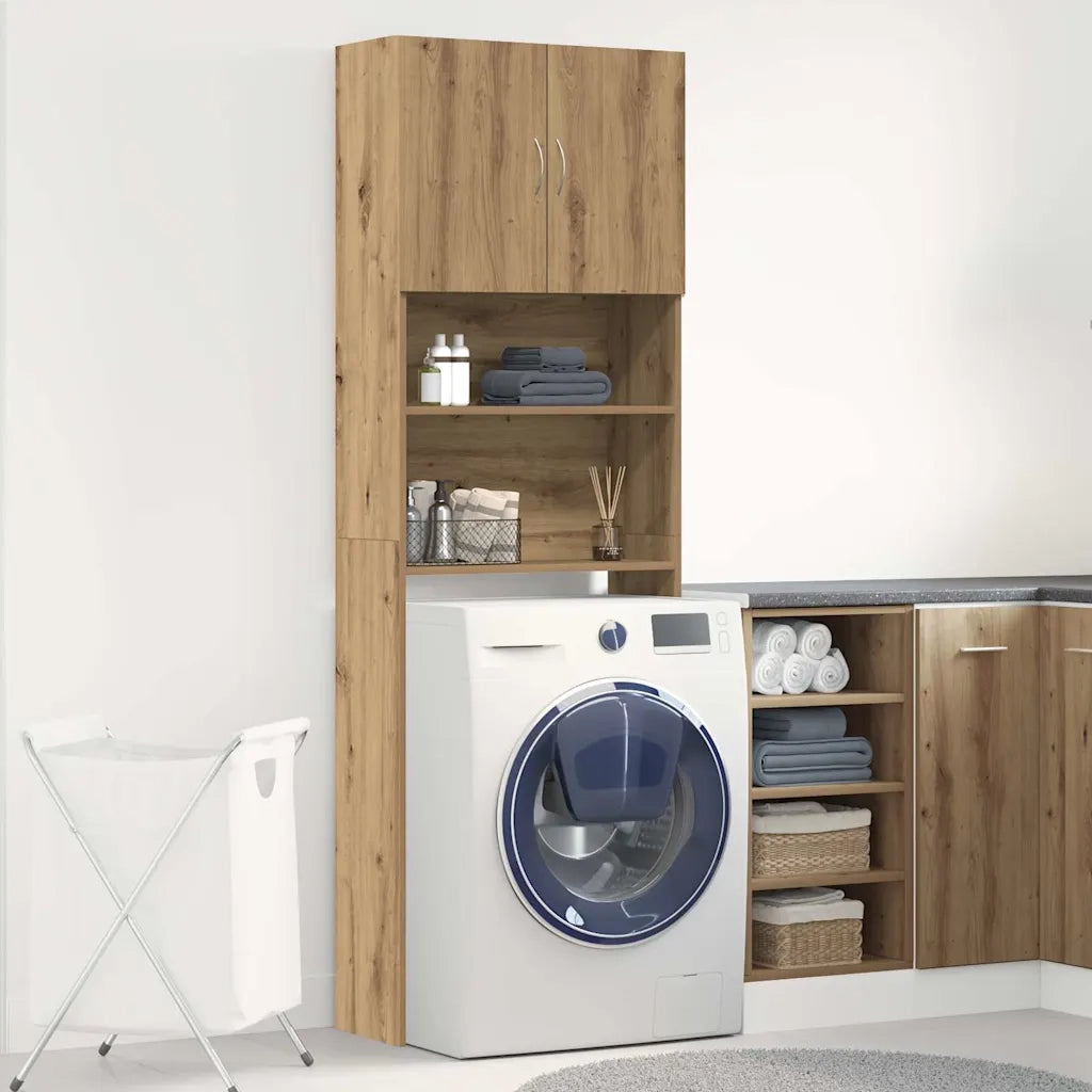 Mobile Lavatrice Rovere Artigianale 64x24x190 cm in Truciolato 859135