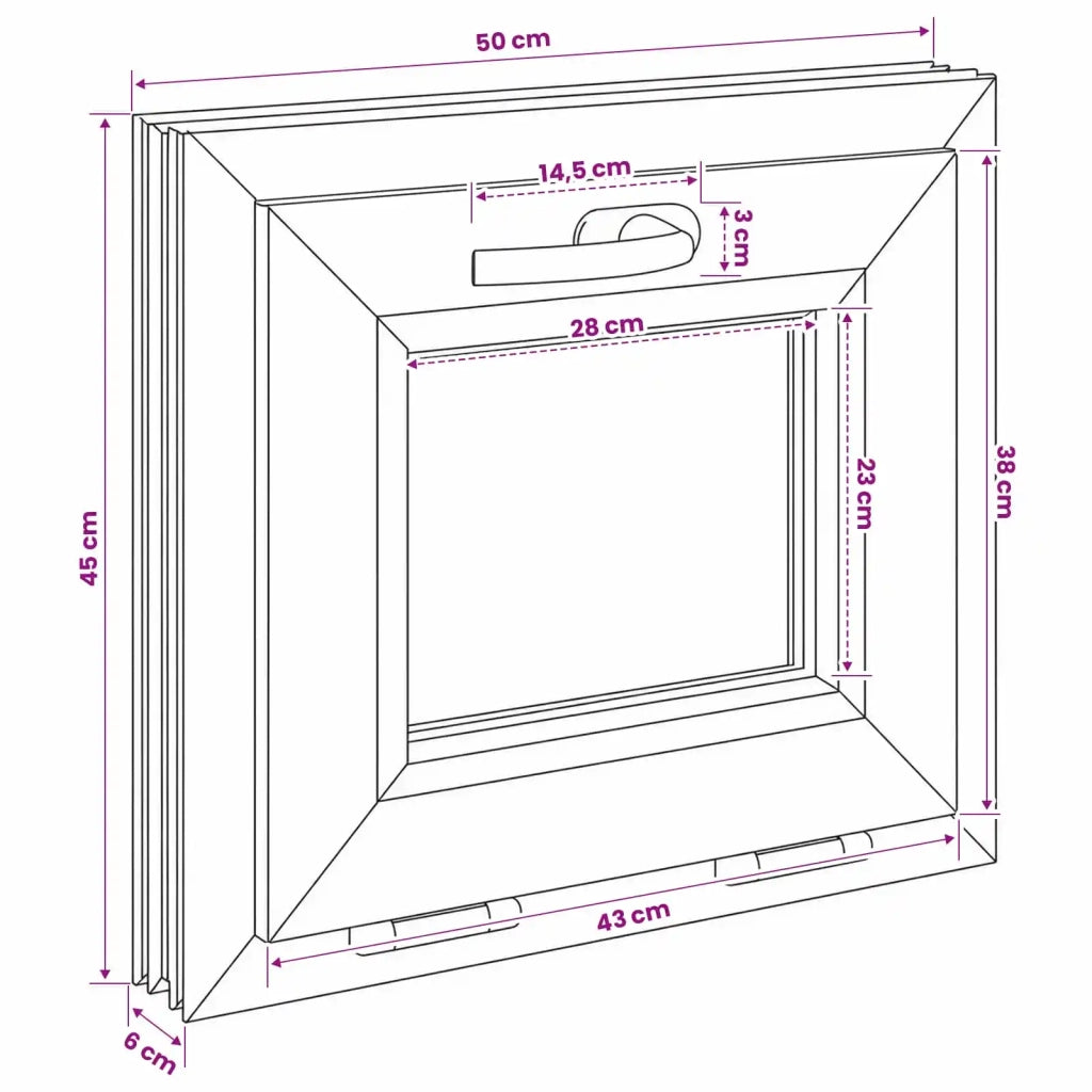 Finestra a Ribalta per Seminterrato RISOR 50 x 45 cm 42047794