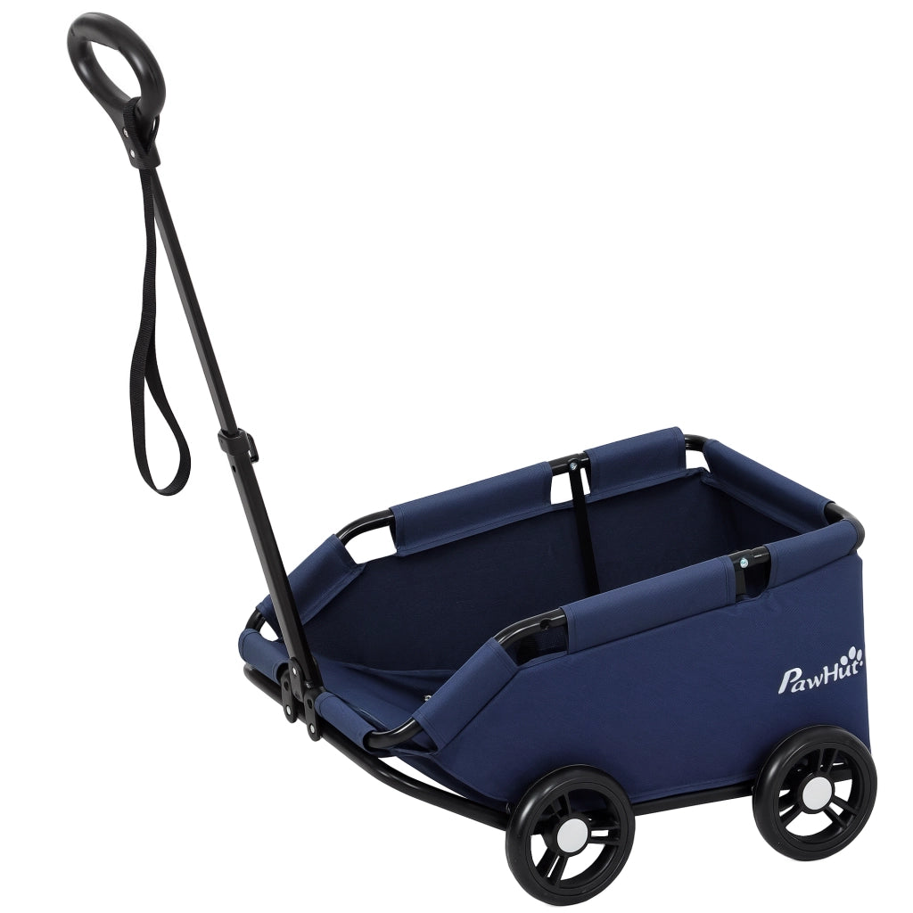 Passeggino per Cani Pieghevole ¨C Xylo ¨C Acciaio e Tessuto Oxford, 53x45x28 cm, Blu Scuro