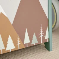 Baule Portagiochi per Bambini con Coperchio e Cerniera di Sicurezza in MDF, 60x37x39cm, Verde