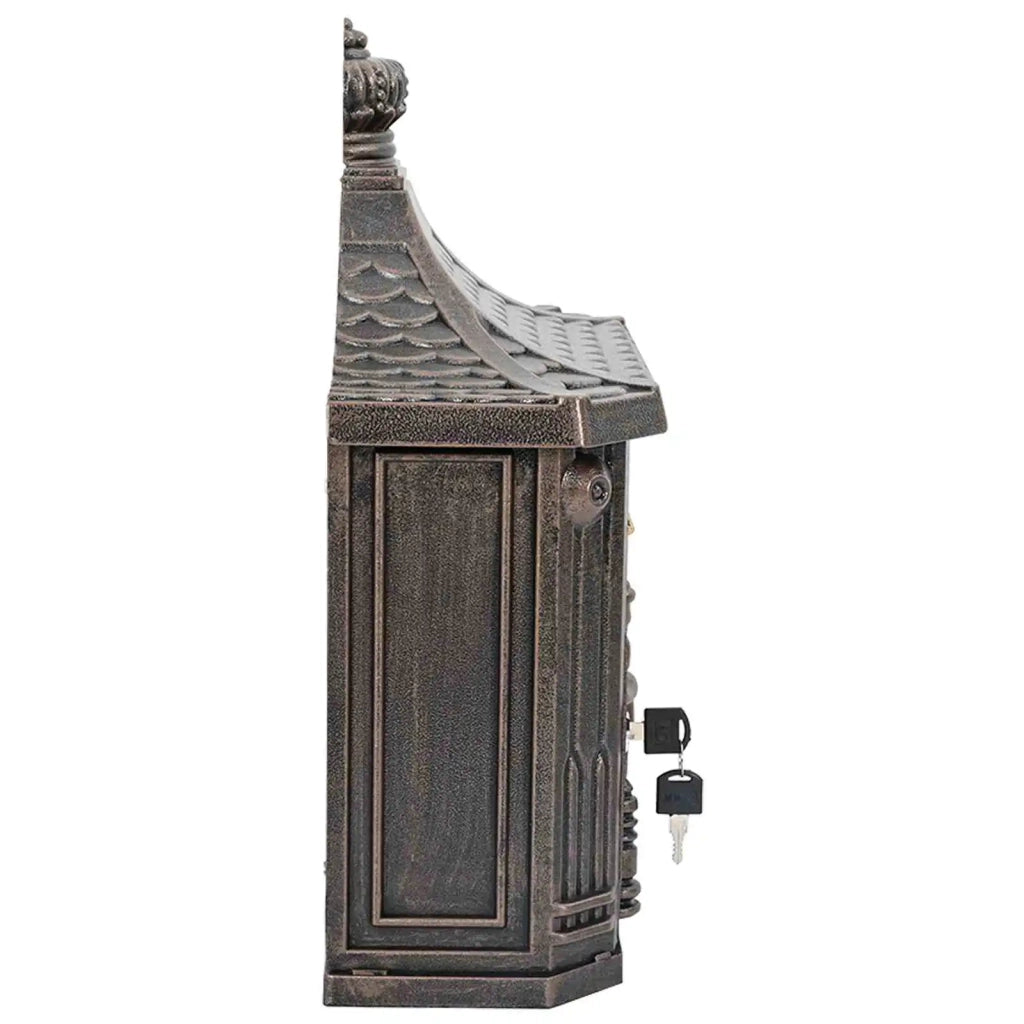 Cassetta Postale da Muro con porta Bronzo 40,5 x 16 x 45 cm 42023503