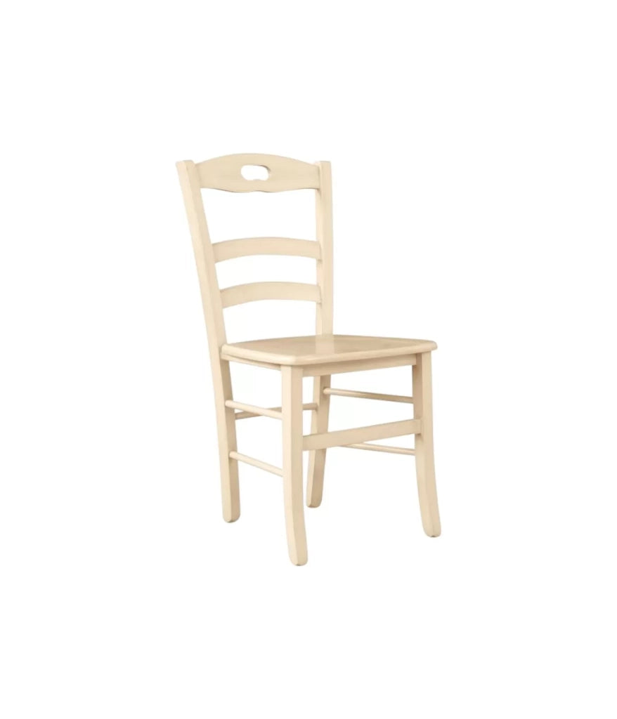 Set 2 sedie shabby legno laccato avorio anticato seduta legno 43x46x89 - Mobili 2G