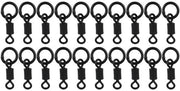 Connettore Girevole 20 Pezzi - Acciaio Inossidabile - Figura Otto Anelli - Pescato al Carpo - Pescato in Acque Profonde - Dimensioni 16x5,7x2,5 mm - Connessione per Pesci