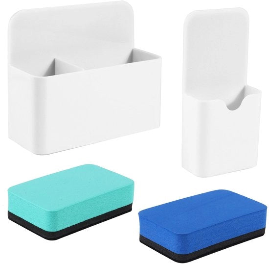 Penna magnetica, 2-pack, contenitore per pennarelli magnetici con 2-pack contenitore per pennarelli da whiteboard, contenitore per pennarelli da disegno, contenitori per accessori per scuola, ufficio, whiteboard, cassetto