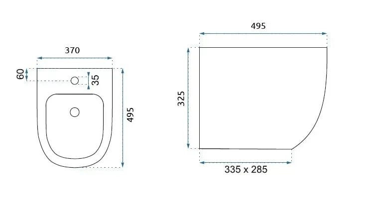 Bidet Sospeso Rea Carlo Mini