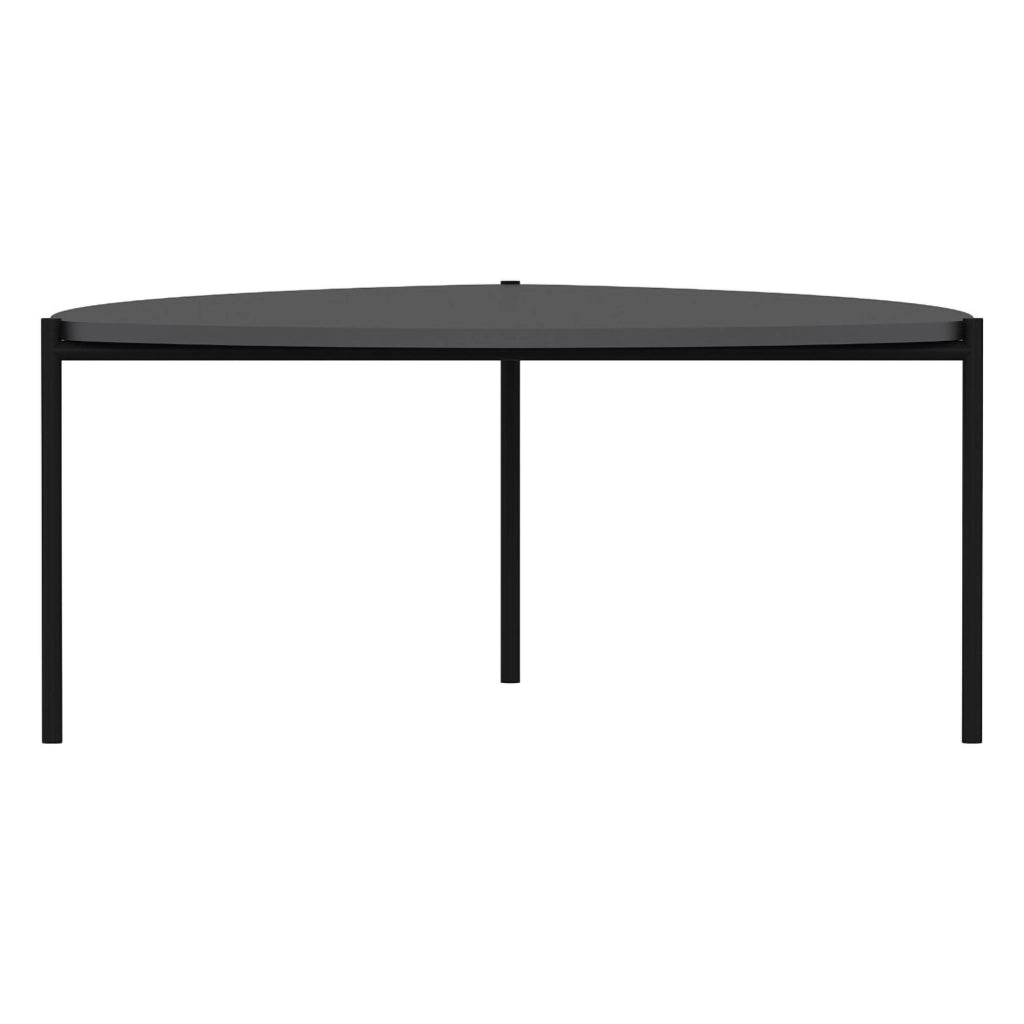 Atesino, Tavolino da Salotto con Piedini, 90x89x40h cm Nero Antracite