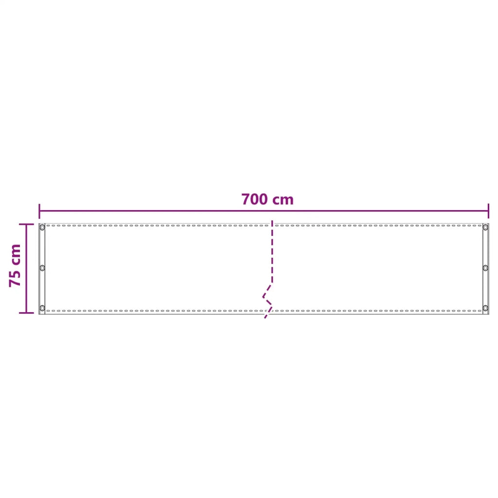 Schermo da balcone Nero 75 x 700 cm HDPE e alluminio 4003041