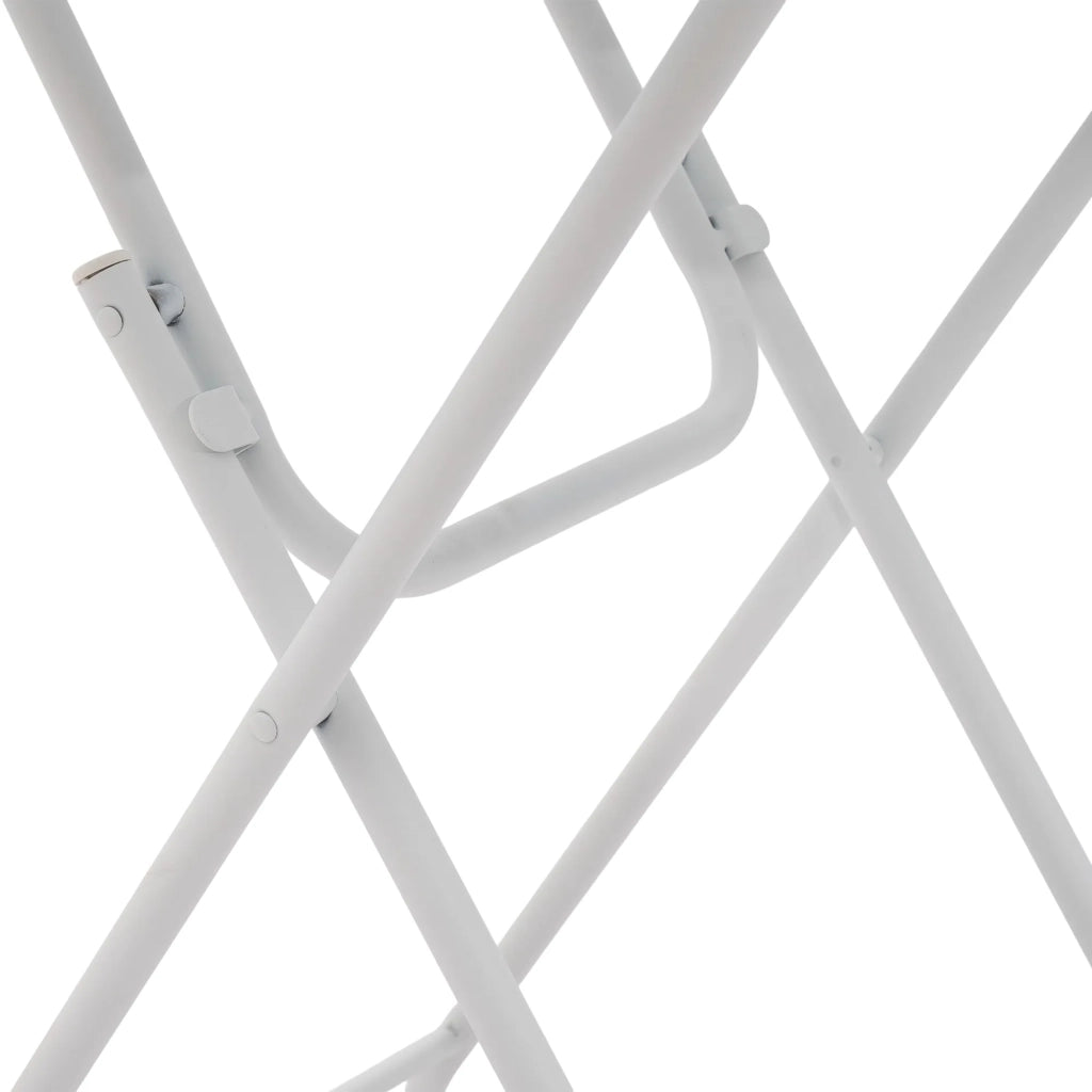 Set da Bistro Pieghevole 3 Pezzi per Esterno/Interno, 2 Sedie e 1 Tavolo, Resistente alle Intemperie, Bianco