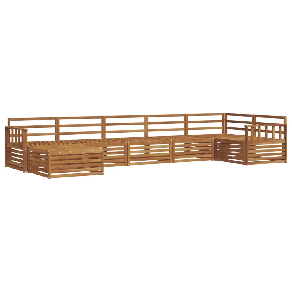 Set divani 7 pcs Naturale Legno di Acacia Massello 3373809