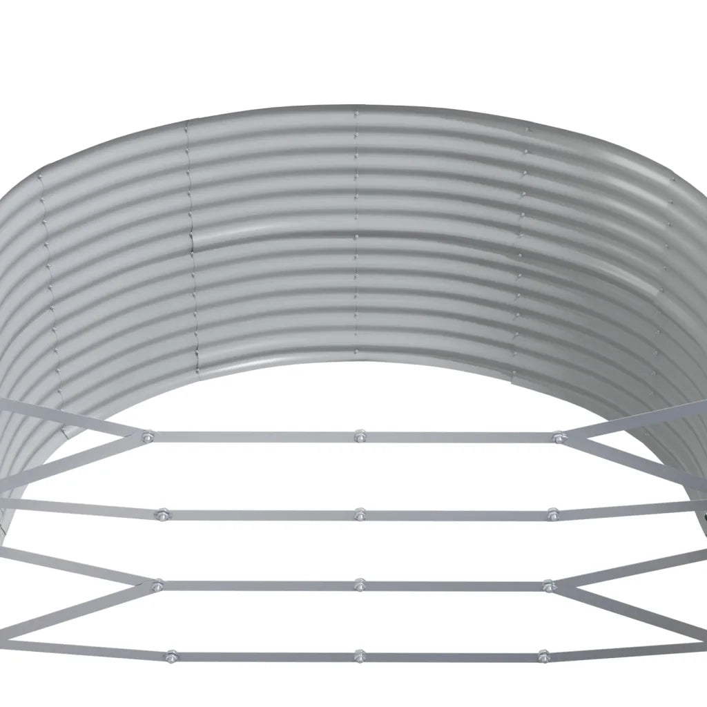 Letto Giardino Acciaio Zincato 367x140x68 cm Marrone 319105
