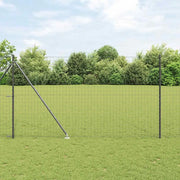 Recinzione con Posto Grigio 1,5 x 10 m Acciaio