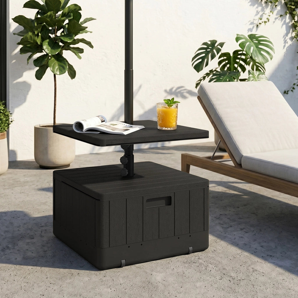 Base per ombrellone con piano ¨C zephmum ¨C nero plastica