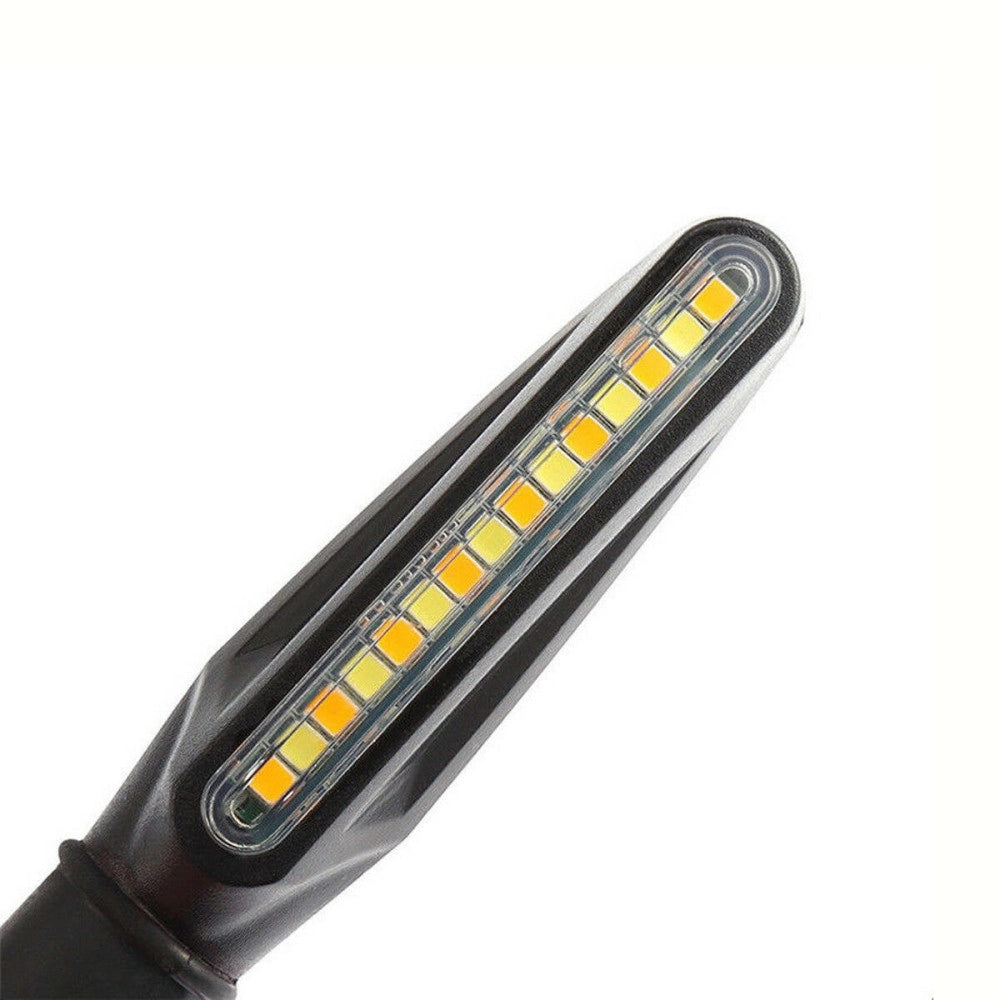 Trade Shop - Coppia Led Cob 12v Moto Frecce Indicatore Segnale Freccia Luce Sequenziale Hd810 -