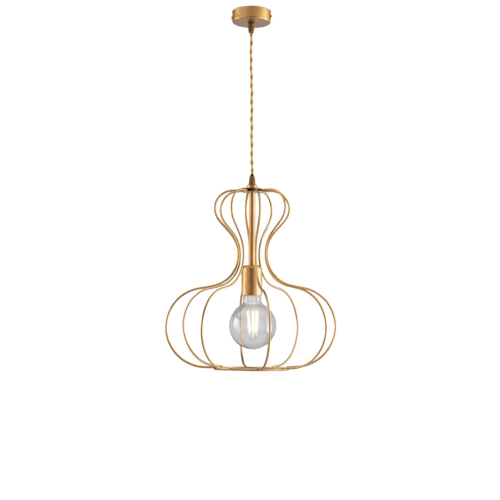 Sospensione Industrial Titty 1 Luce Ferro Laccato Oro