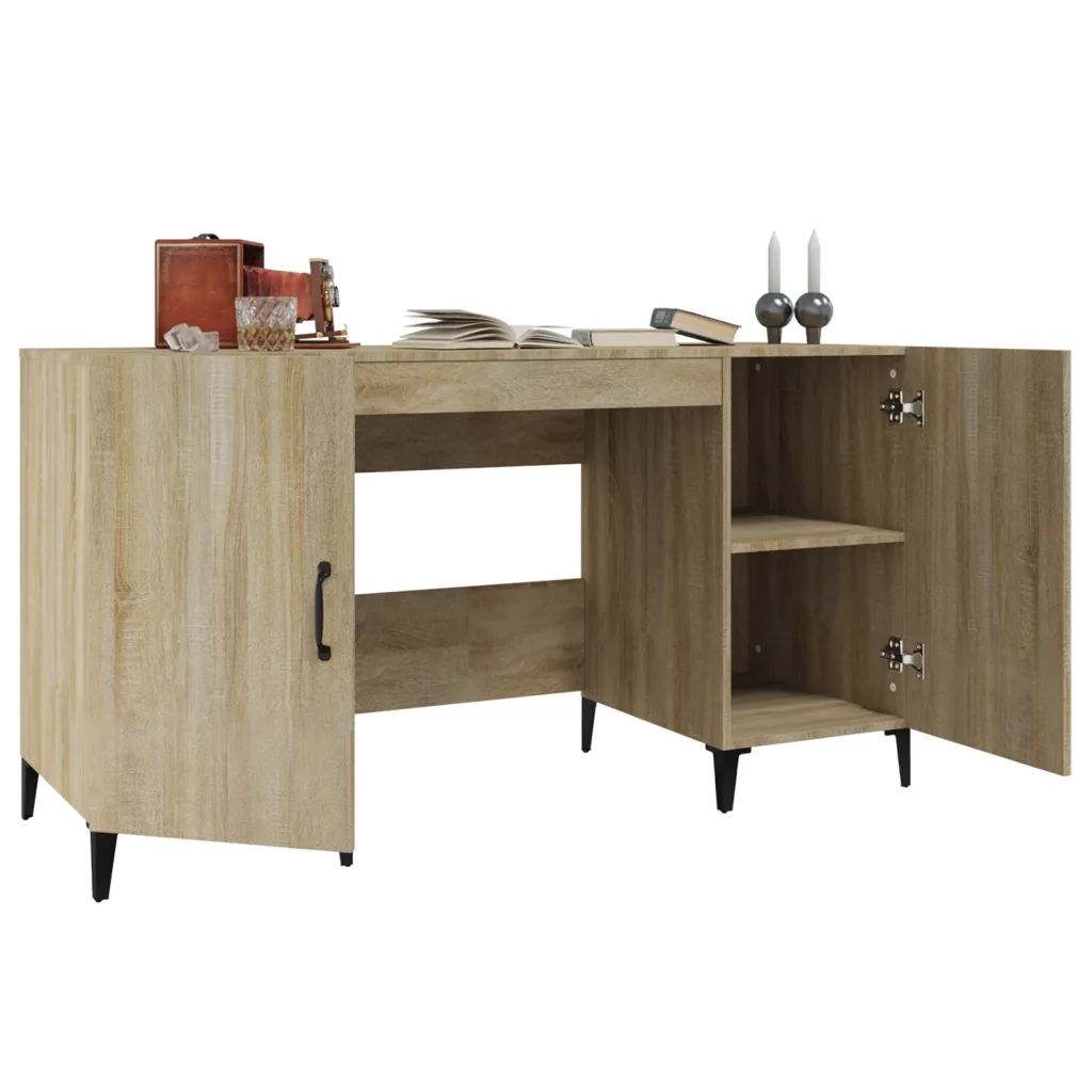 Scrivania Rovere Sonoma 140x50x75 cm in Legno Multistrato 812774