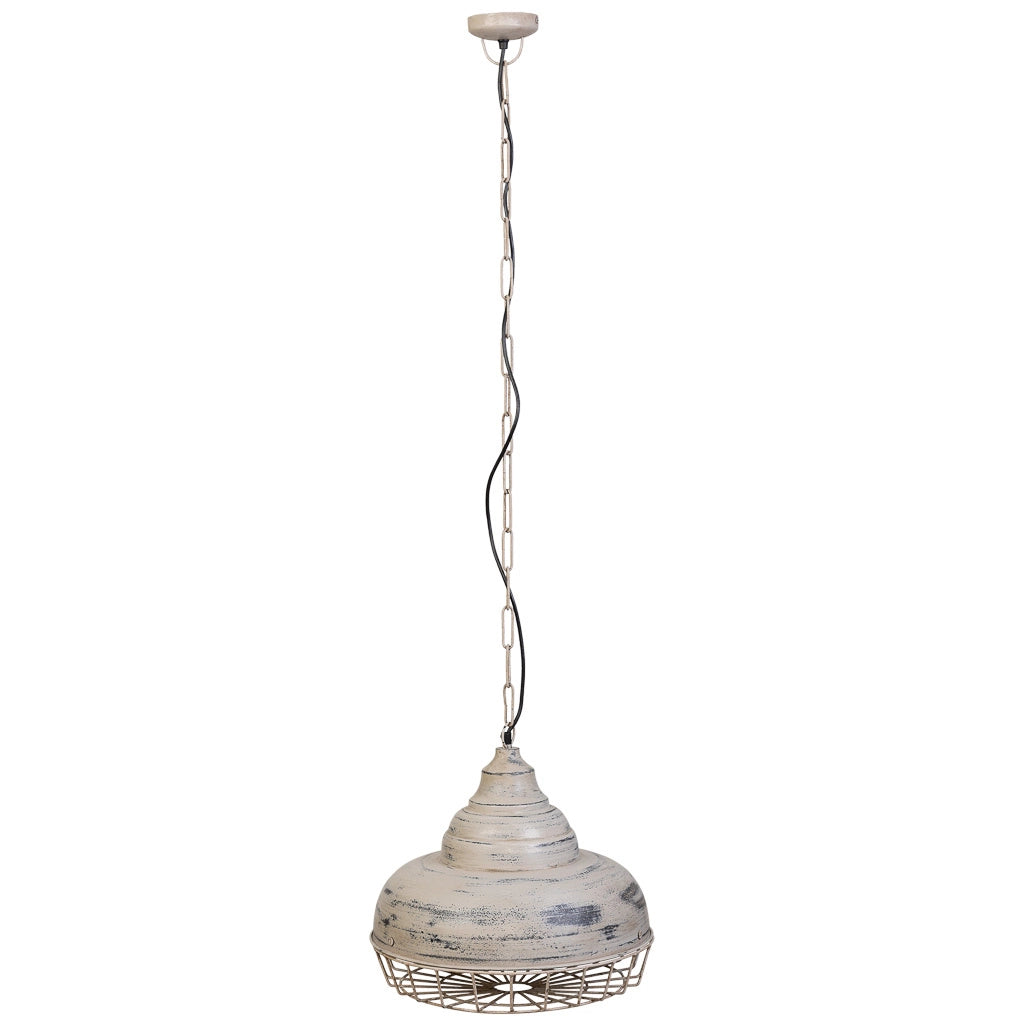 Plafoniera in metallo grigio 44x44x43h