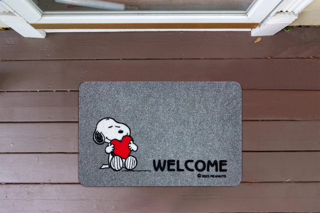 Peanuts Zerbino Ingresso Snoopy Originale Rettangolare 40 x 60 Cm Tappeto Ingresso Asciugapassi Tappetino Antiscivolo Interno Estero Originale Idea Regalo  - Welcom