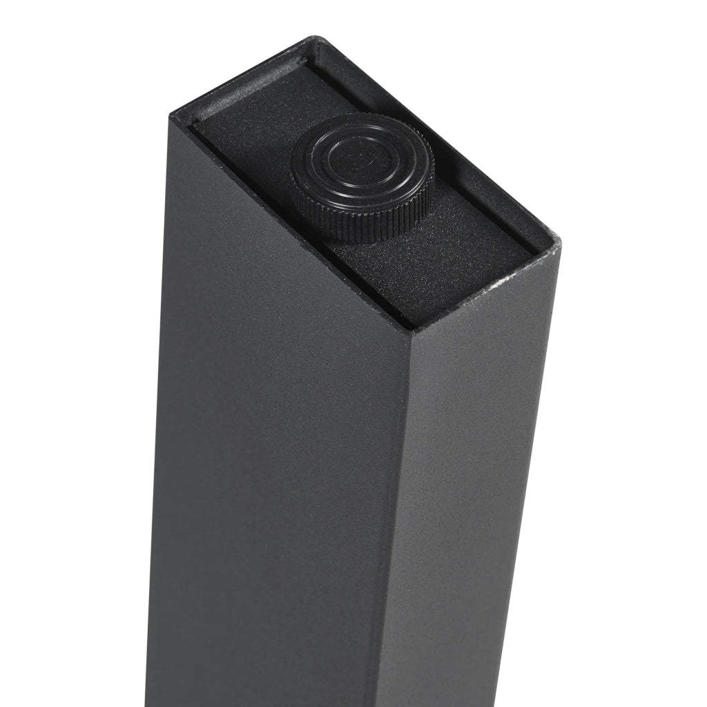 Set di 2 gambe per tavolo da arredamento moderno design originale 72 x 70 cm acciaio nero 03_0009670