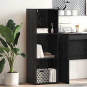 Libreria-Scaffale per Libri-Mobile di Stoccaggio Rovere Nero 40 x 30 x 114 cm Legno multistrato
