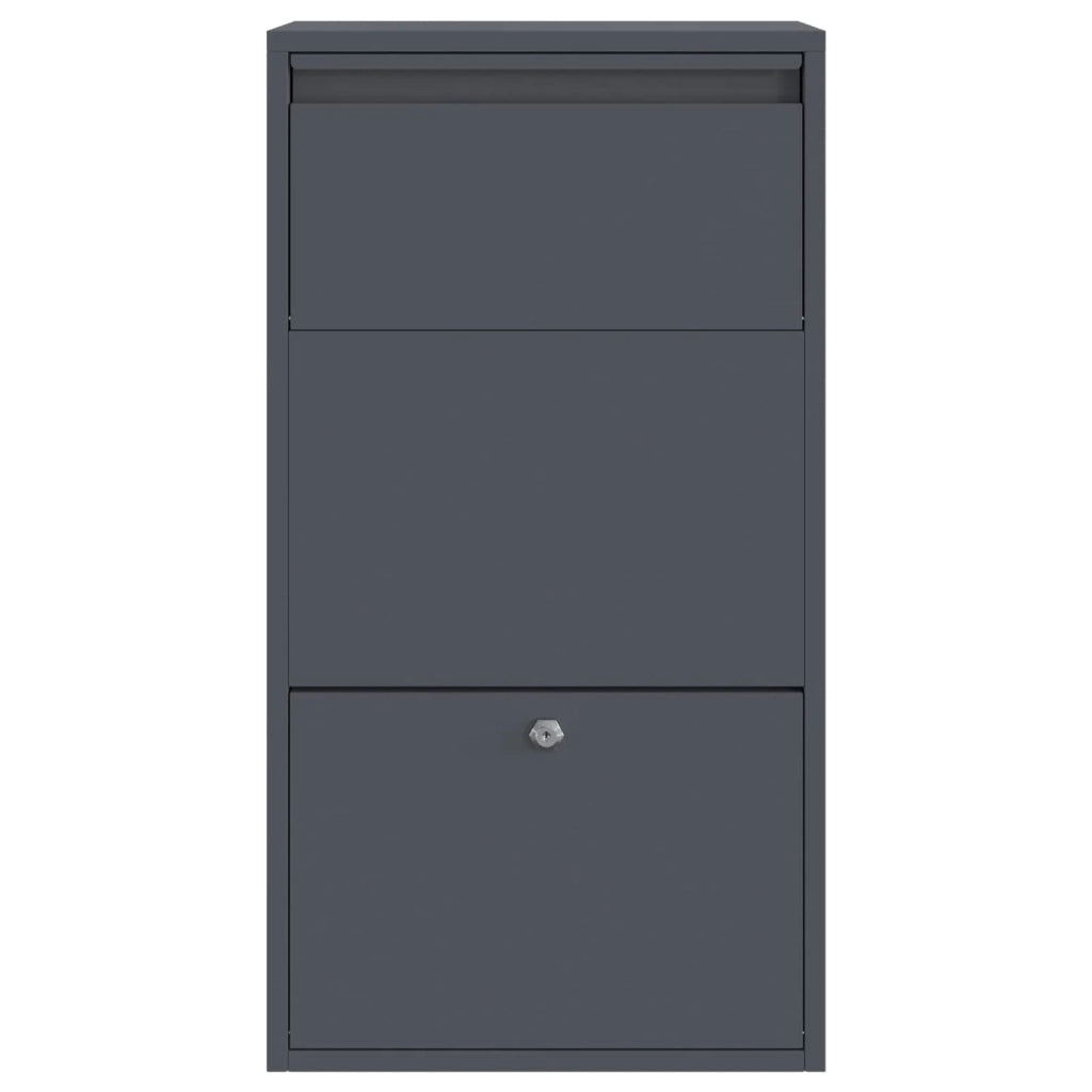 Cassetta per pacchi con porta Antracite 44 x 22 x 82 cm Acciaio CFW9780348