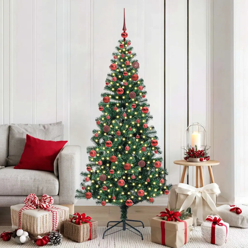 Albero di Natale artificiale con luci integrate Verde 180 cm