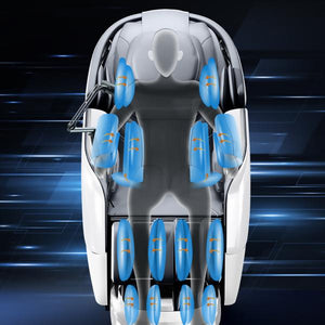 Poltrona massaggiante full body con riscaldamento, guida SL, Bluetooth, Bianco