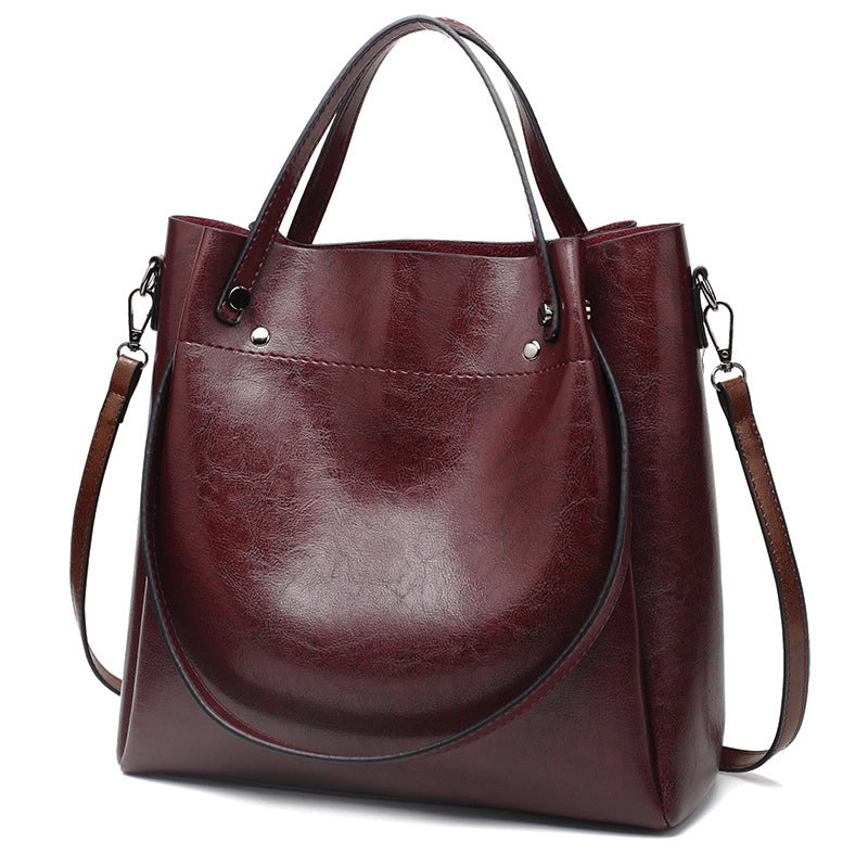 Borsa a tracolla da donna in vera pelle, stile retr¨°, marrone.