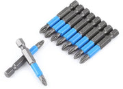 Set di 10 chiavi a serraggio S2 con testa a 6 facce PH2 - manico a maggiore aderenza - magnetico - schermo antiscivolo - attrezzi elettrici - chiave a serraggio 50 mm
