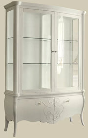 Vetrina in legno grezzo 2 cassetti 2 porte l.150 p.50 h.216 (3004) - Mobili 2G