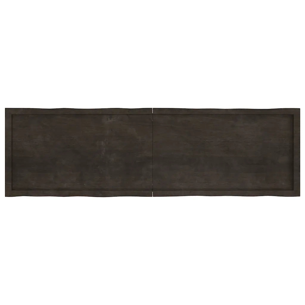 vidaXL Piano Tavolo Marrone Scuro 180x50x(2-4) cm Rovere Non Trattato