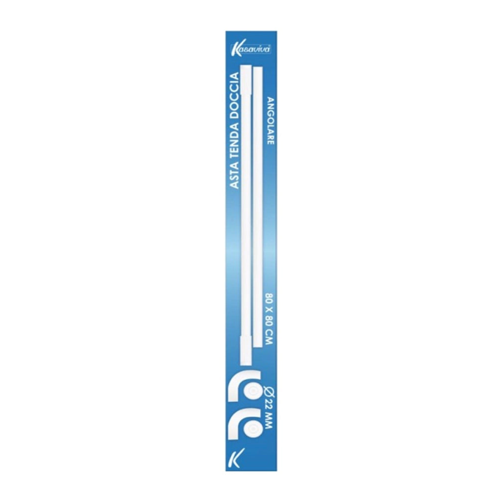 ASTA TENDA DOCCIA 80/80CM BIANCA D 22 CM