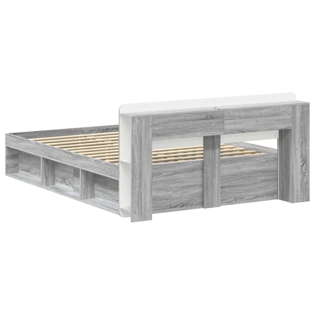 Telaio del letto con storage Sonoma grigio 140 x 200 cm 3433386