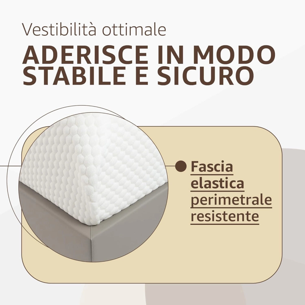Coprimaterasso Massaggiante Matrimoniale 160x190x30 cm - Copri Materasso Anallergico Traspirante con Effetto Relax