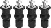 Set da montaggio per toilette 4 pezzi M6, viti, giunti, viti, attacchi per toilette per la montaggio del coperchio (diametro anello: 16 mm/0,63")