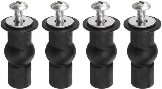 Set da montaggio per toilette 4 pezzi M6, viti, giunti, viti, attacchi per toilette per la montaggio del coperchio (diametro anello: 16 mm/0,63")