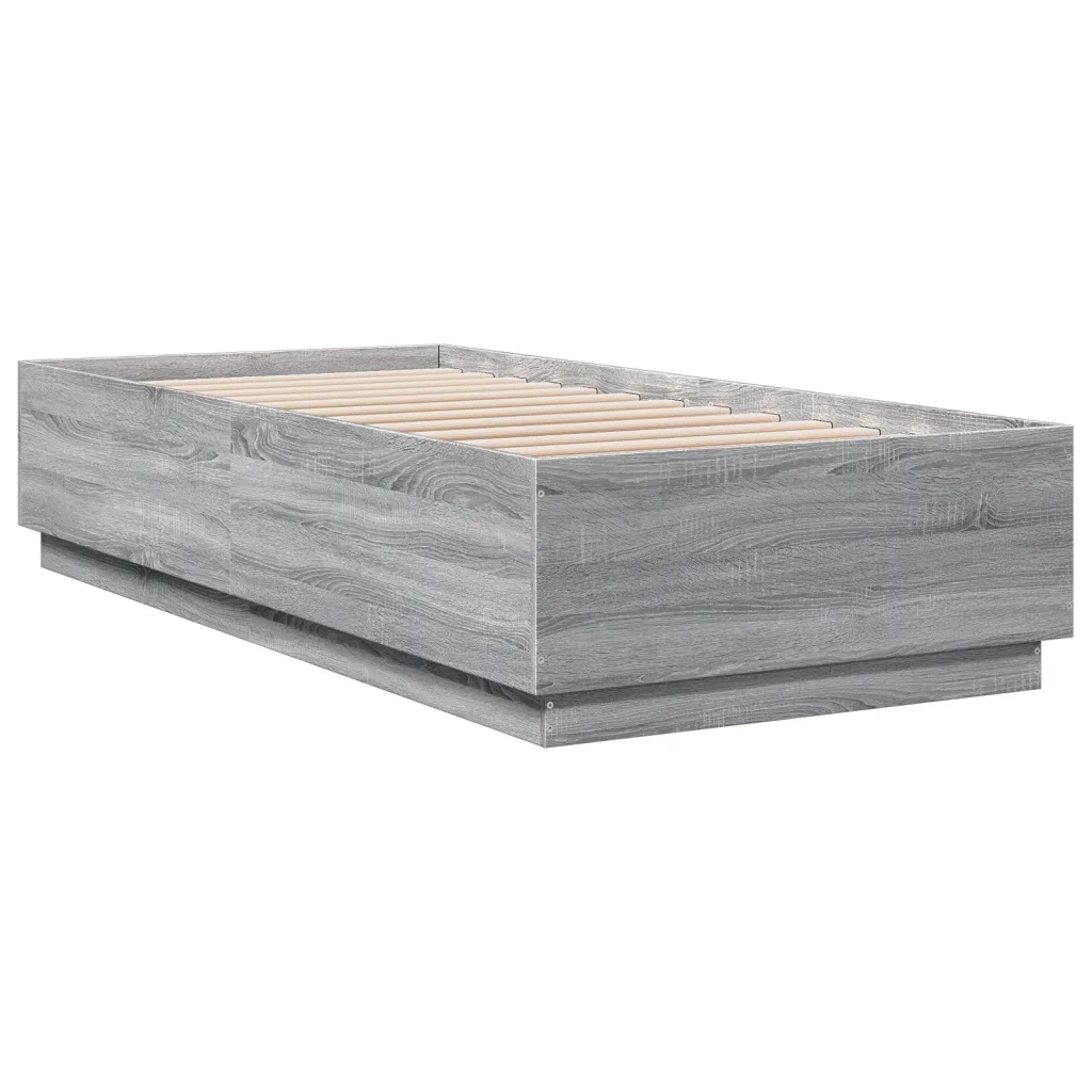 Giroletto-Struttura Letto Grigio Sonoma 90x200 cm in Legno Multistrato 423324