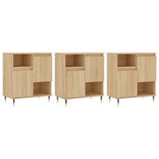Credenze 3 pz | Madia | Buffet da pranzo | Armadio da pranzo Rovere Sonoma in Legno Multistrato
