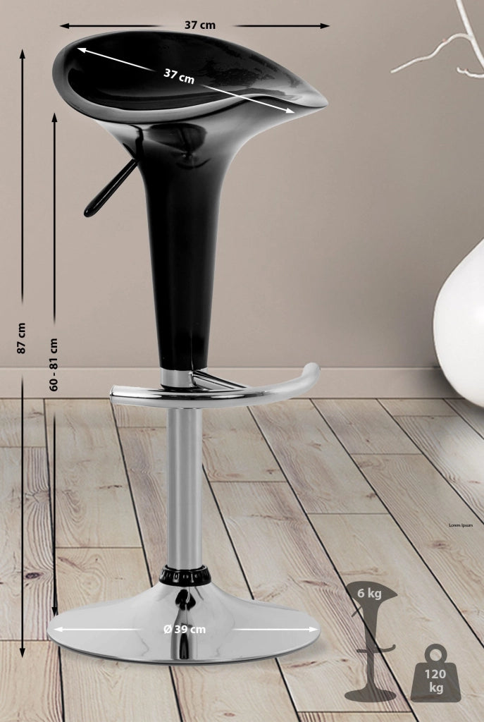 Sgabello Saddle nero