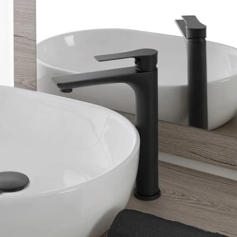 MISCELATORE ALTO LAVABO YORK H295MM NERO OPACO