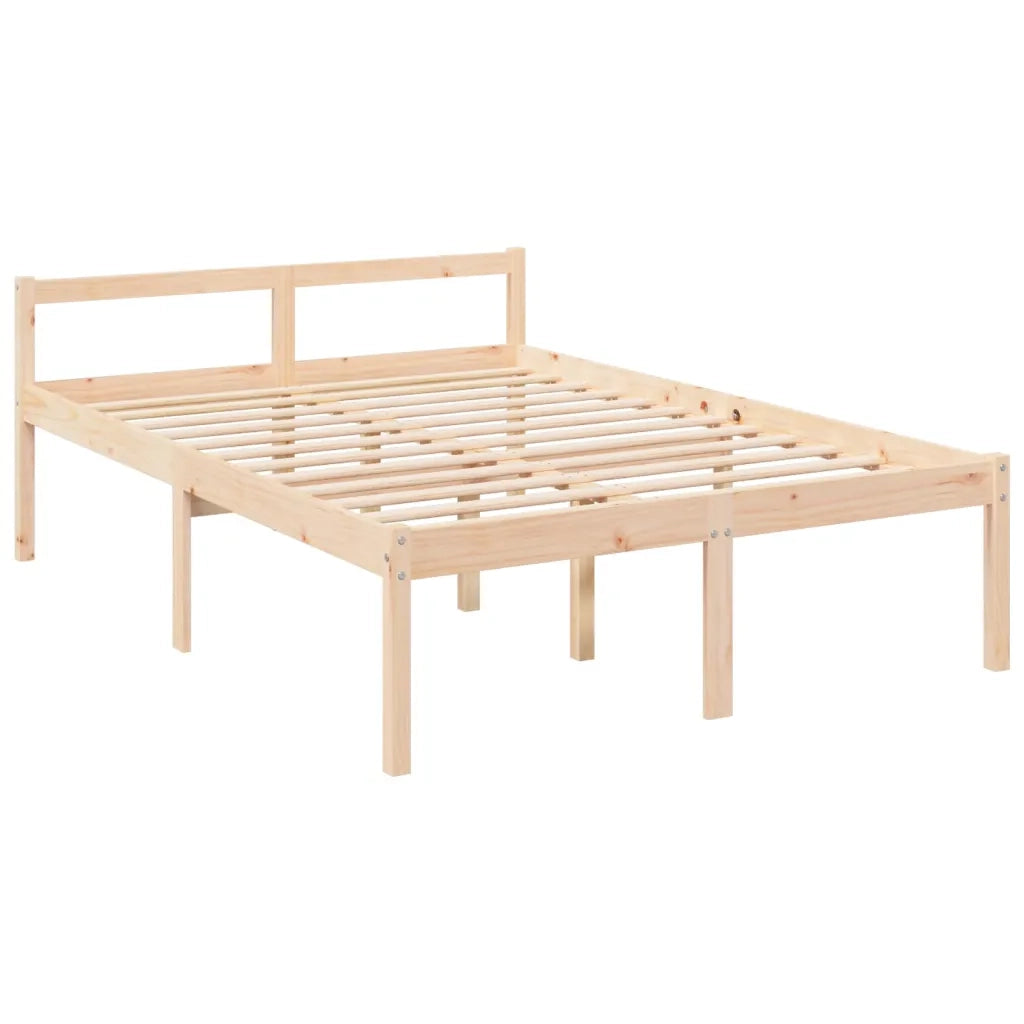 Letto per Anziani 140x190 cm in Legno Massello di Pino 810594