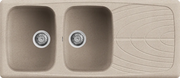 Lavello MASTER 500 116x50 2 vasche + gocciolatoio AVENA 51