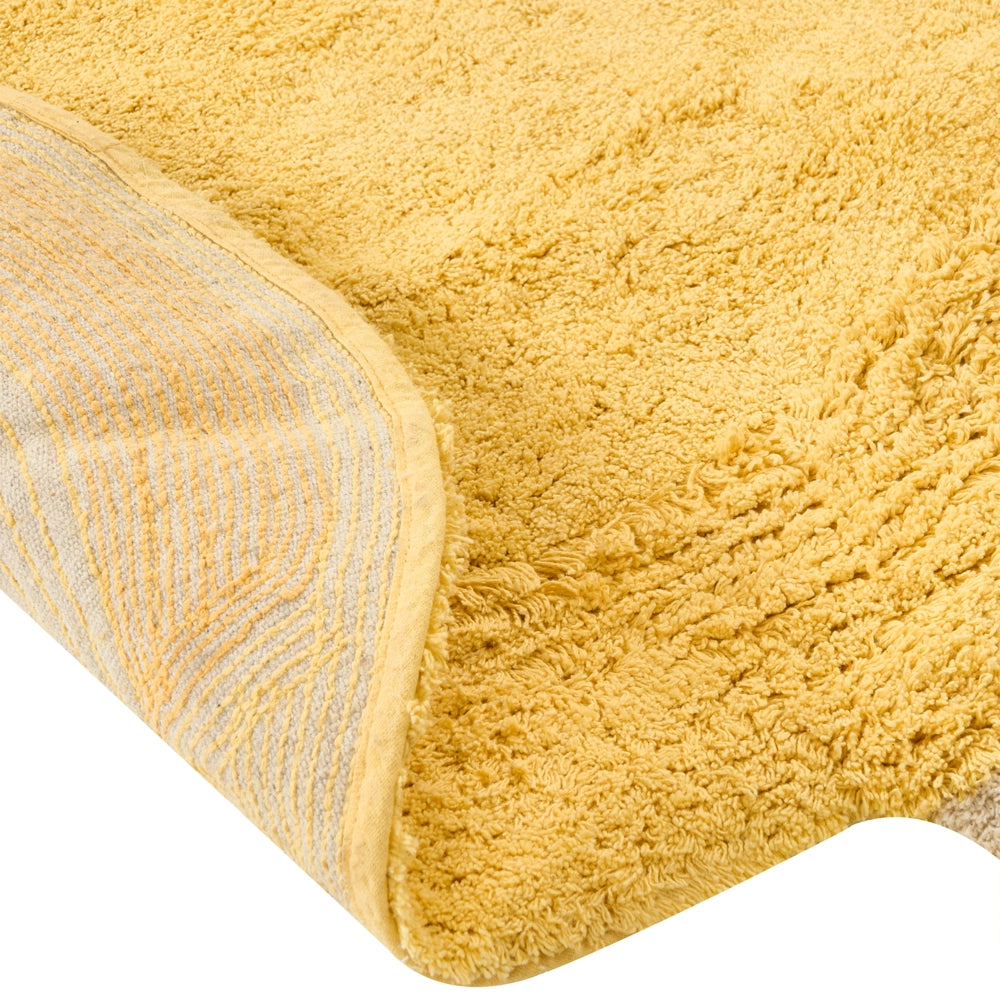 Tappeto per bambini giallo in cotone tufted a forma di anatra 95 x 120 cm