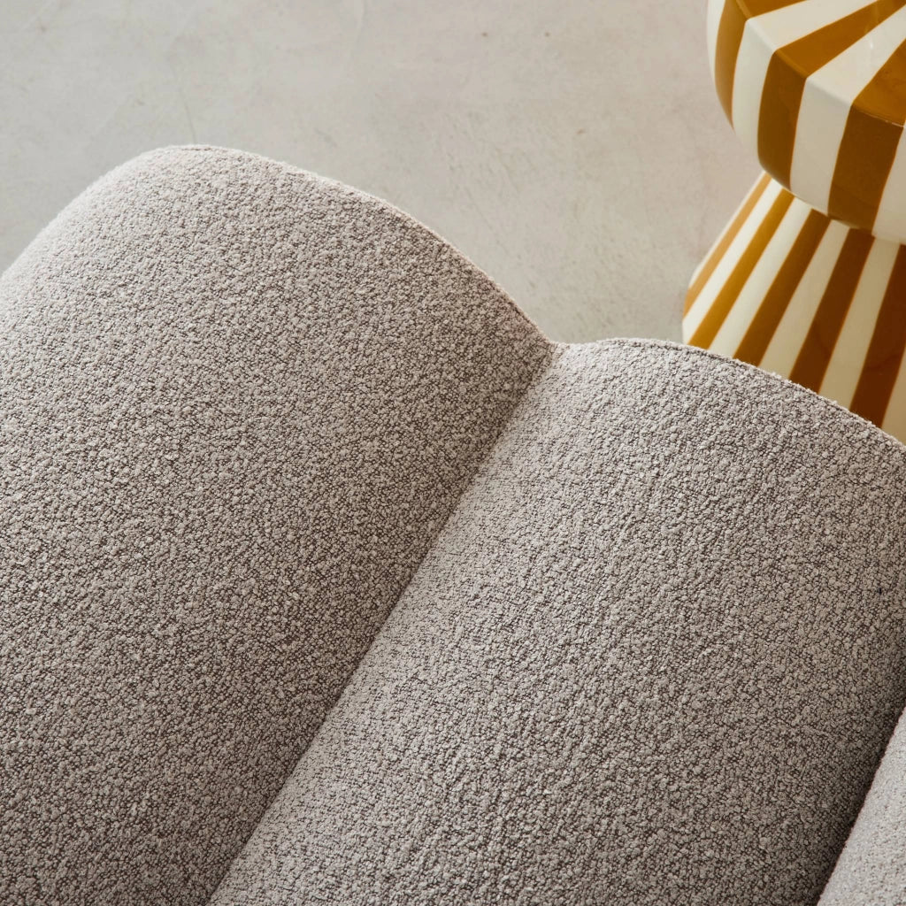 Poltrona bouclé testurizzata, 1 posto, beige