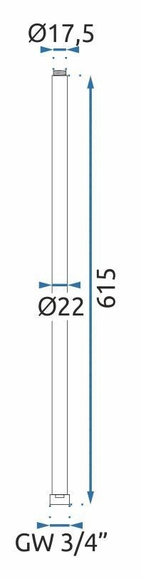 Prolunga Per Set Vasca/doccia Chrom 60cm