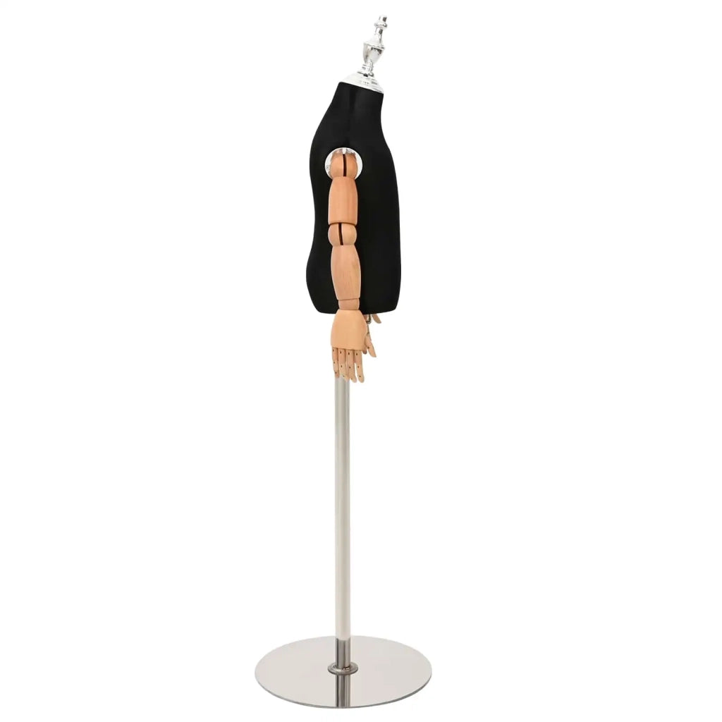 Manichino Regolabile 120-157 cm con Base Unisex PP Nero 42041714