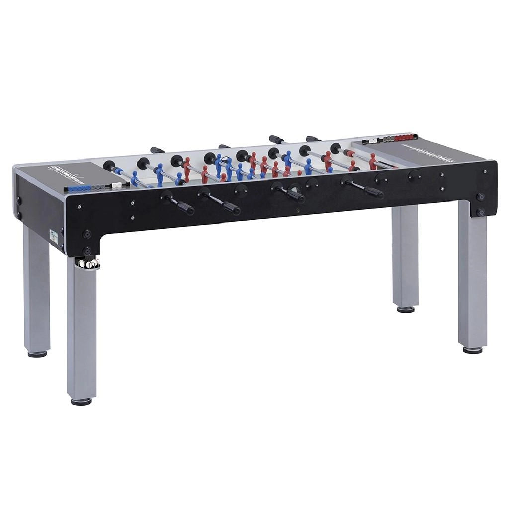 Calciobalilla SPECIAL CHAMPION aste rientranti piano gioco corto vetro