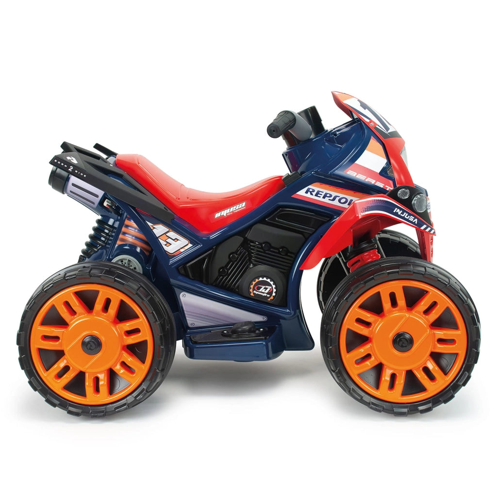 Quad Elettrico per Bambini 12V The Beast Repsol Fino a 6 km/h Rosso e Blu