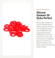 Flesafdichting Premium Siliconen - 25 Stuks - Gaskets per Flippable Fusto - Non-Toxico - Duraturo - Ideale per Casa Birra - Flesdichting